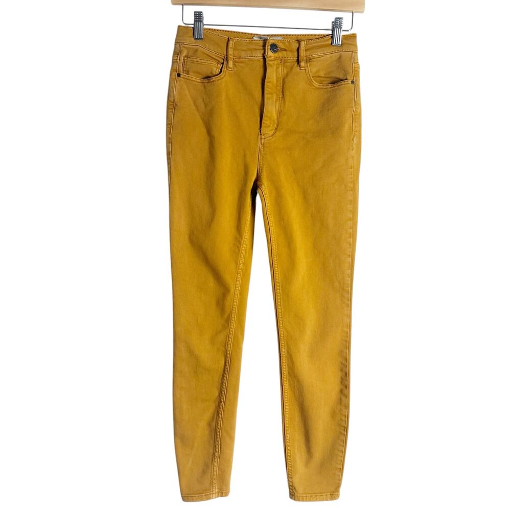Free People Mustard High Rise Skinny Jeans Size 27